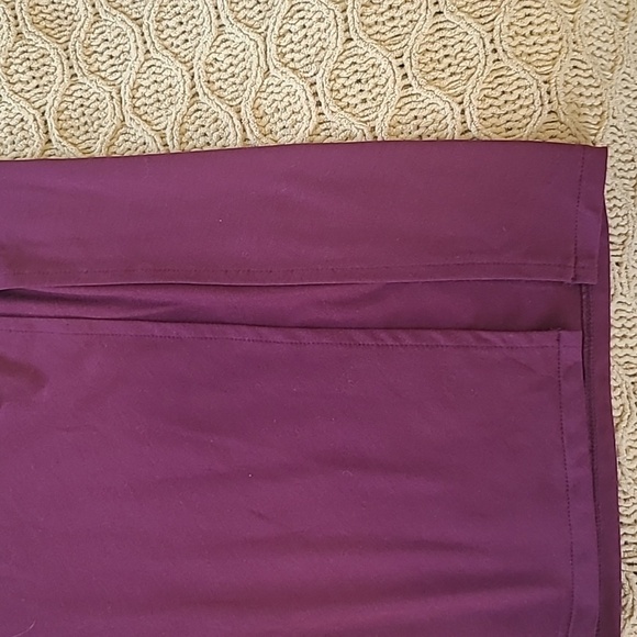 Open Edit Burgundy Ruched Long Sleeve Knit Midi Dress - Size M - Picture 5 of 7